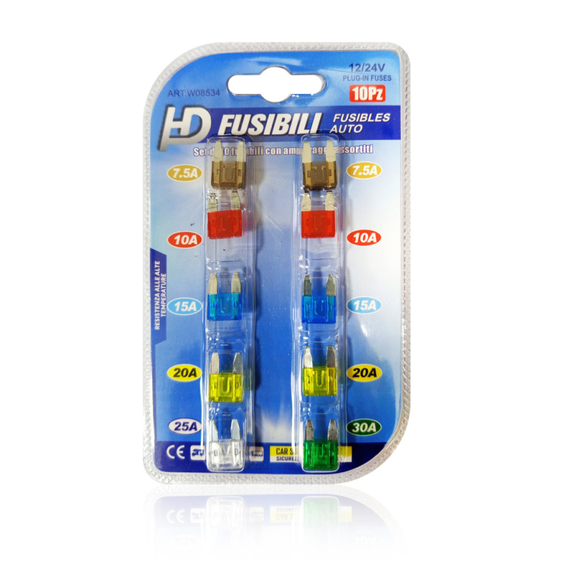 HD biztosíték Mini Készlet 10db 12/24V