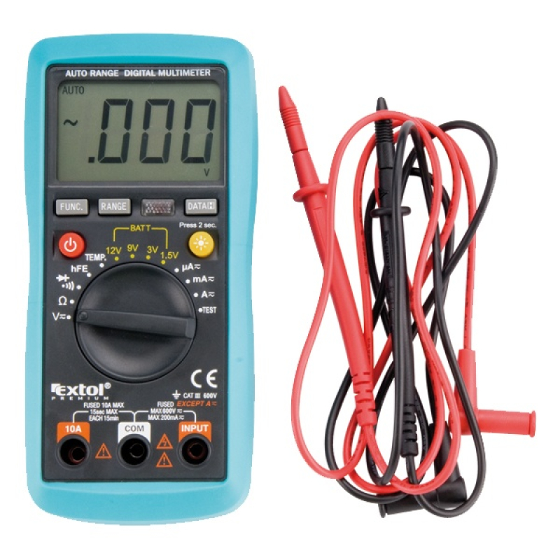 Extol Premium digitális multiméter, Amper/Volt/Ohm mérő (8831250)