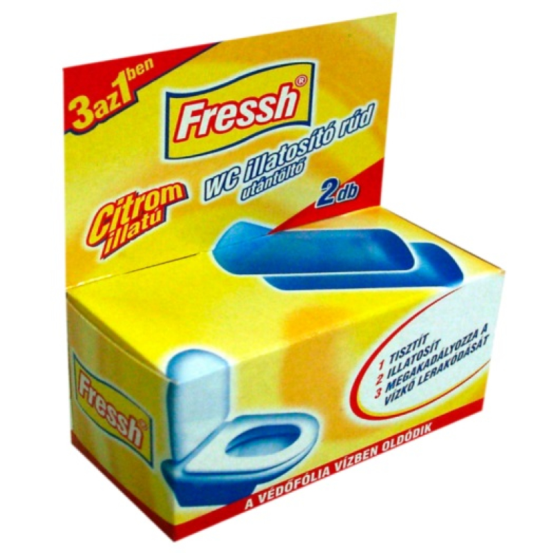 Fressh WC illatosító rúd, utántöltő, citrom illat  2 x 40 g