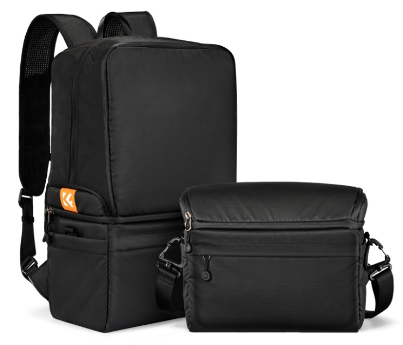 K&F Concept Collapsible Backpack fotós hátizsák, 22L, fekete (KF-13-129)