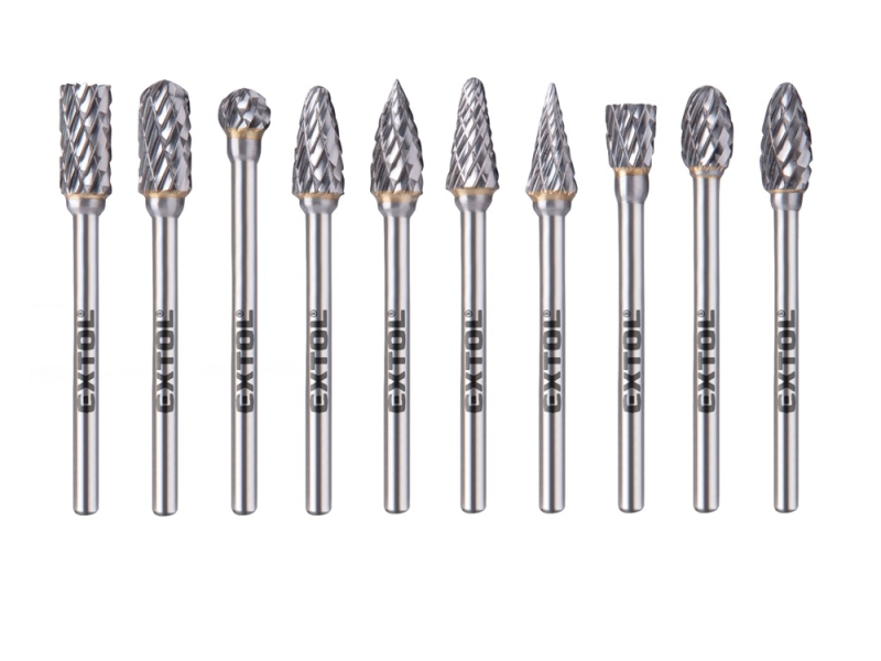 Extol Industrial mini keményfém turbómaró (rotormaró) készlet, 10 db (8703810)