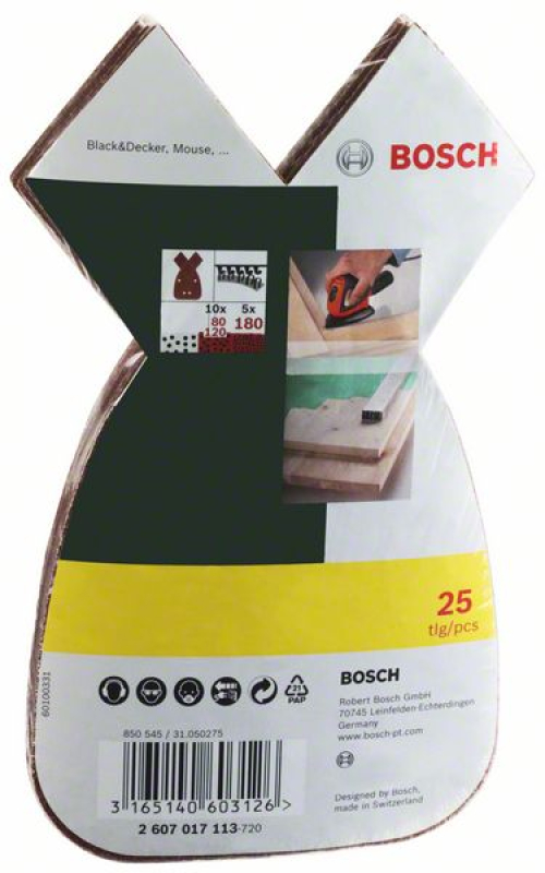 Bosch  25 részes csiszolólapkészlet multicsiszolóhoz (2607017113)