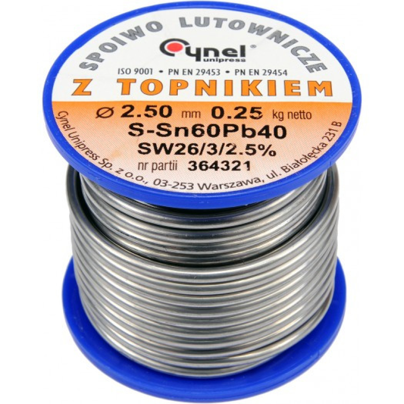 Forrasztó ón 2,5mm/250g (TOY-76823)