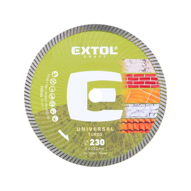 Extol Craft gyémántvágó TURBO 230×2,6×22,2mm (903055)