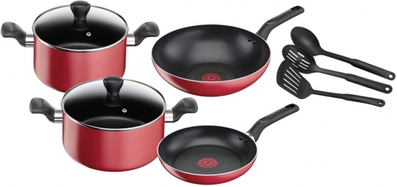 Tefal Super Cook Non Stick Thermo-spot edénykészlet 9 db-os (B243S987)