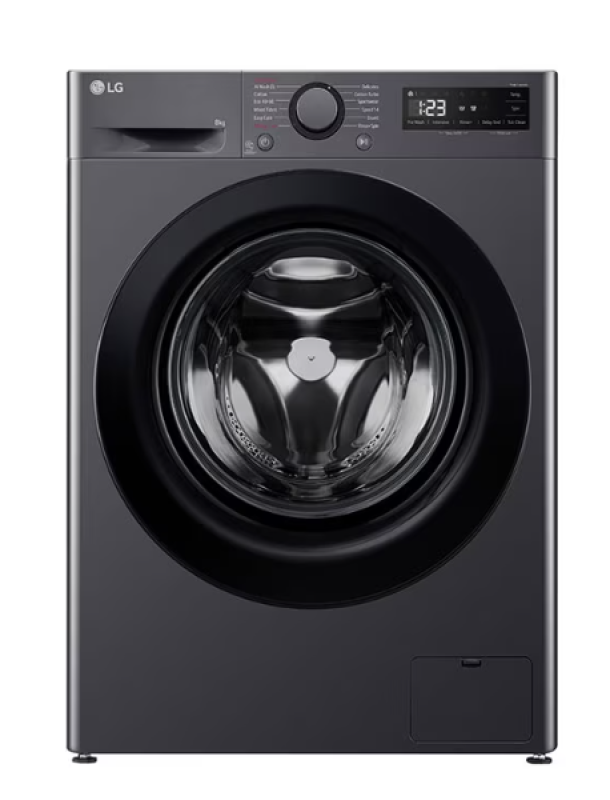 LG keskeny gőzmosógép 8 kg, antracit (F2WR508SBM)