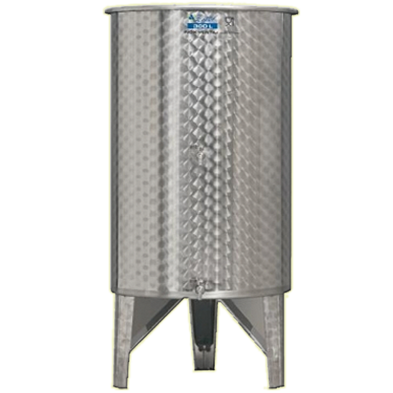 Inox 300 l-es bortartály, úszófedeles, paraffinos, 2 csappal (Zottel) (10479)