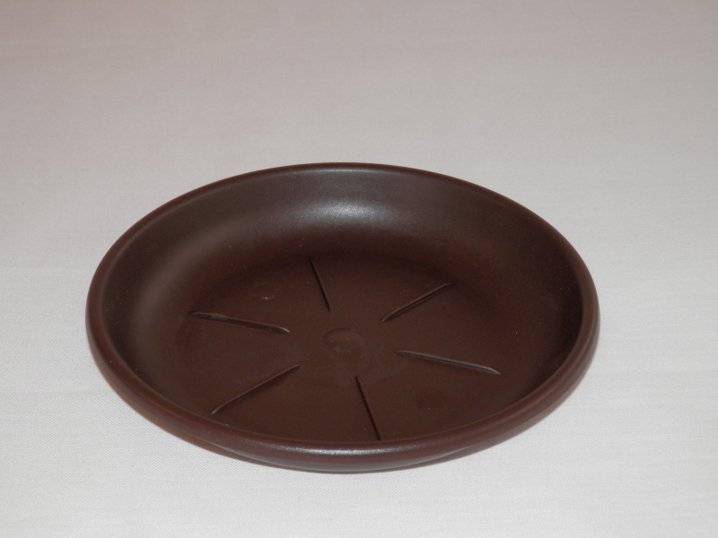 Virágtartó alátét, 45 cm, barna műanyag (272-1)