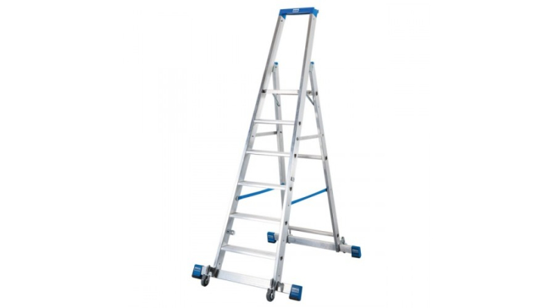 Krause Stabilo gurítható lépcsőfokos állólétra kitámasztóval 6 fokos (127303)