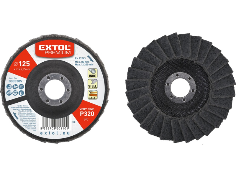 Extol Premium lamellás csiszoló 125×22mm; P320 (8803385)