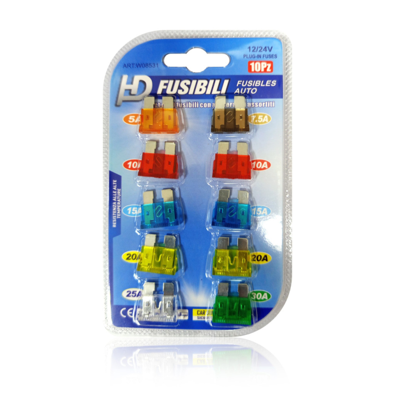 HD biztosíték Készlet Nagy 10db 12/24V