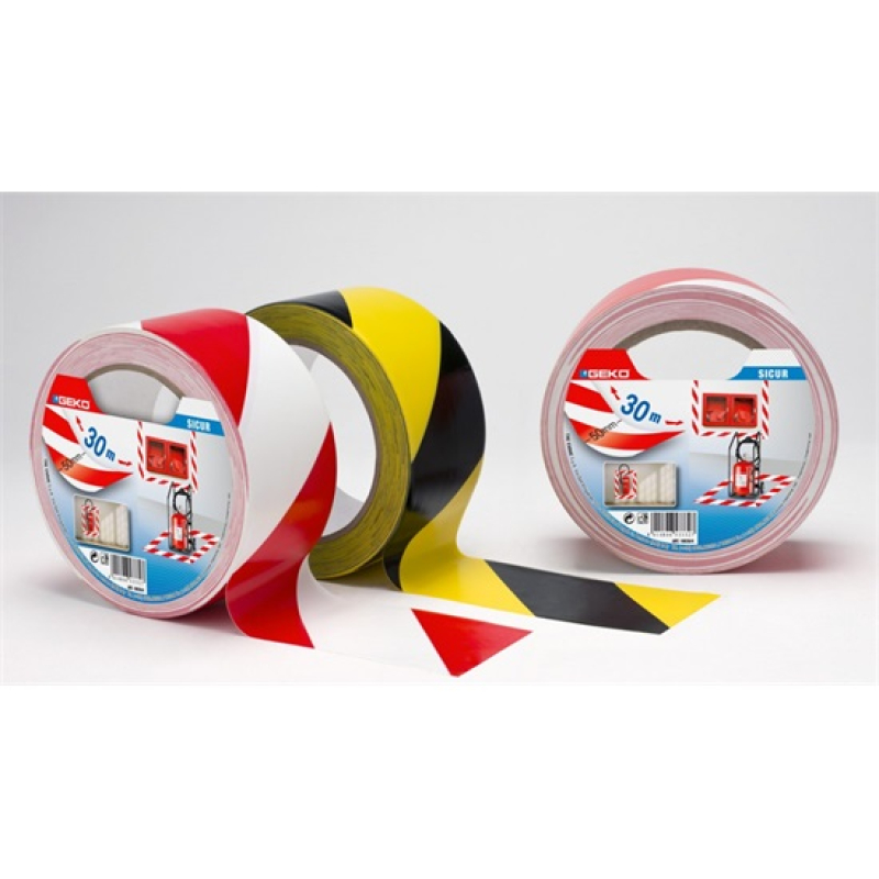 GEKO Kordonszalag öntapadós 50 mm 30 m sárga-fekete (3136097)