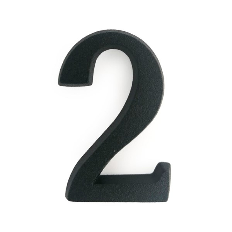 SB öntapadós ajtószám 2 matt fekete 4,5cm (3970202)