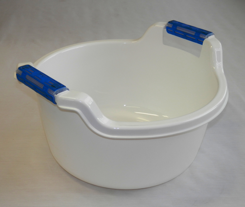 Fogantyús műanyag lavór, 10 l, fehér (1406)