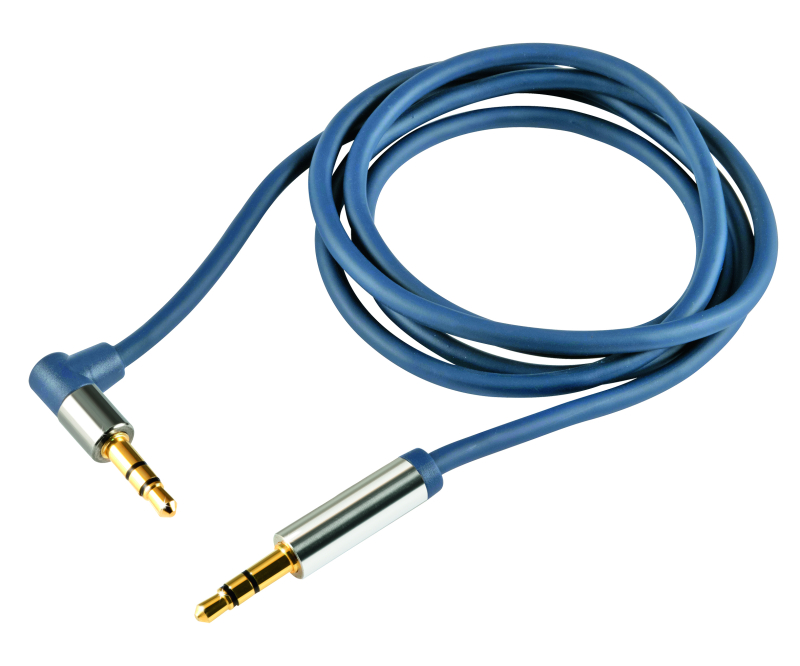USE Audió kábel, 3,5 mm sztereó fém dugó-3,5 mm sztereó fém dugó, 1 m (A 51-1M)