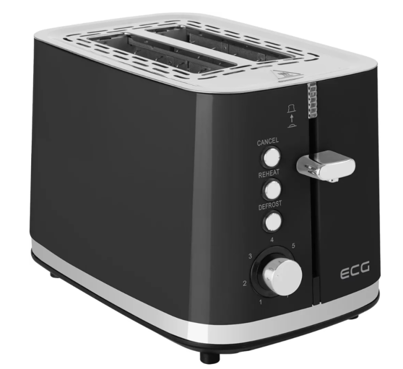 ECG Vintage Nero kenyérpirító, fekete (ST-2766BK)