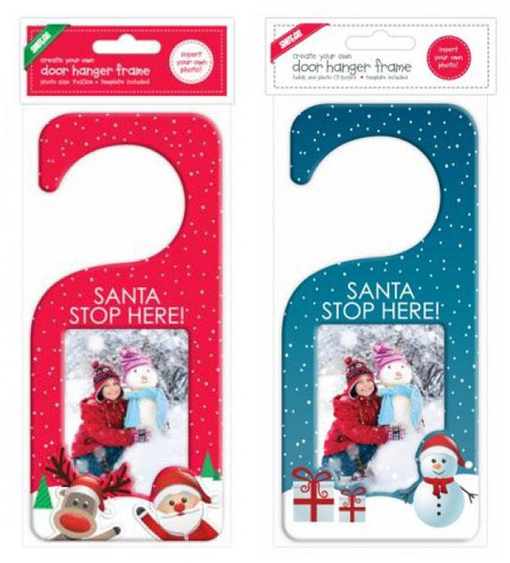 Shot2Go fényképes karácsonyi kilincskártya - kék és piros (1-1 db) (S3173)