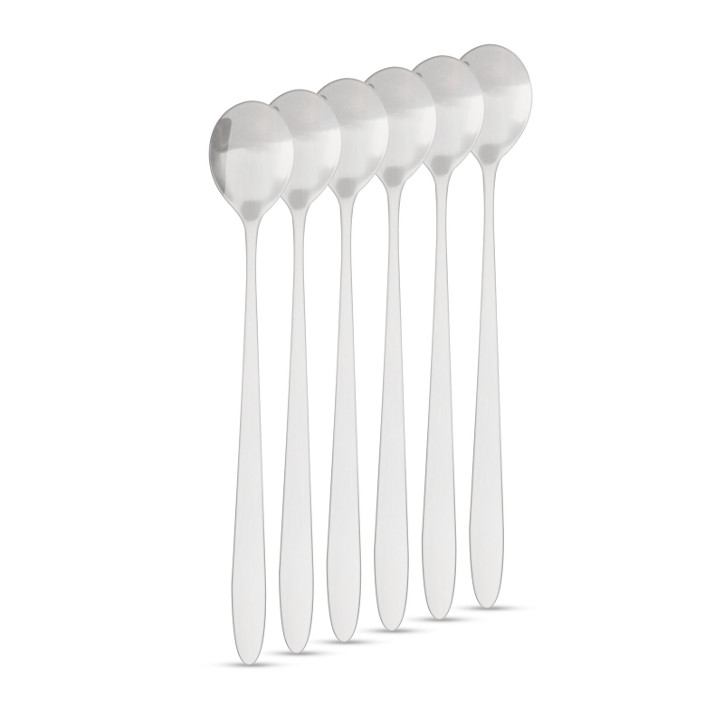 Family hosszú kávéskanál 6 db, rozsdamentes acél (57578)