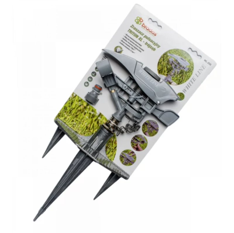 Bradas White Line WL-Z33 szektoros triton XL öntözőfej, háromágú mőanyag leszúróval (1500846 - WL-Z3