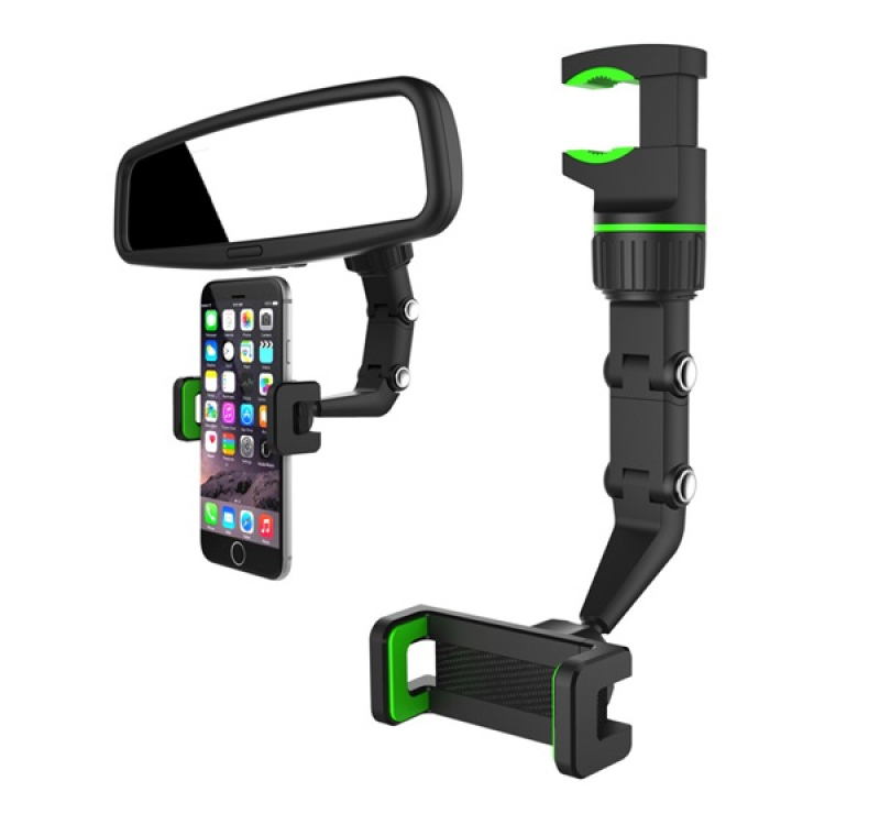 Autós tartó (visszapillantó tükörre, 360°, 50-100mm széles) FEKETEGP-141812