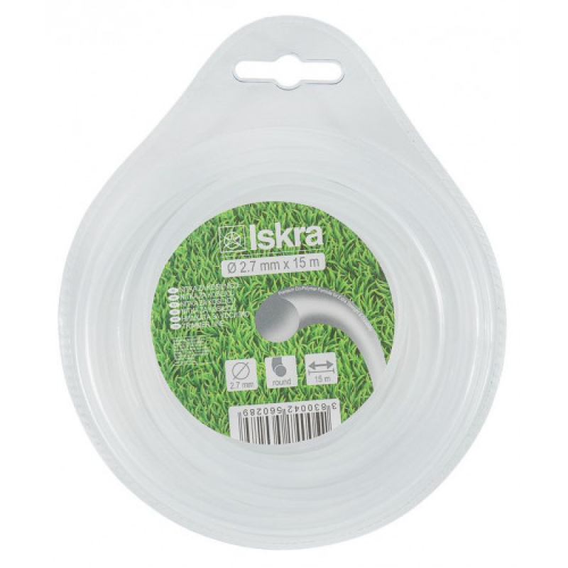 Iskra műanyag vágószál 2,7mm x 15m, kör
