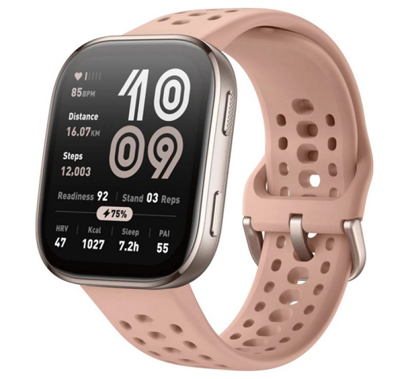 Amazfit Bip 6 okosóra (aktivitásmérő, szilikon szíj, BioTracker, GPS, IP68 vízálló) RÓZSASZÍN