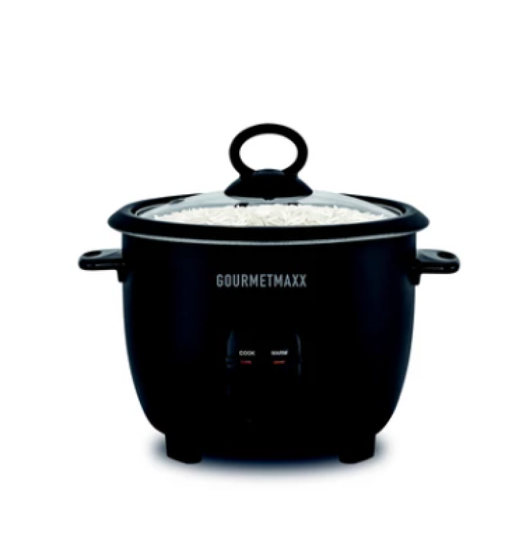 Gourmetmaxx rizsfőző üvegfedővel 400 W, 1 L (DS19178)