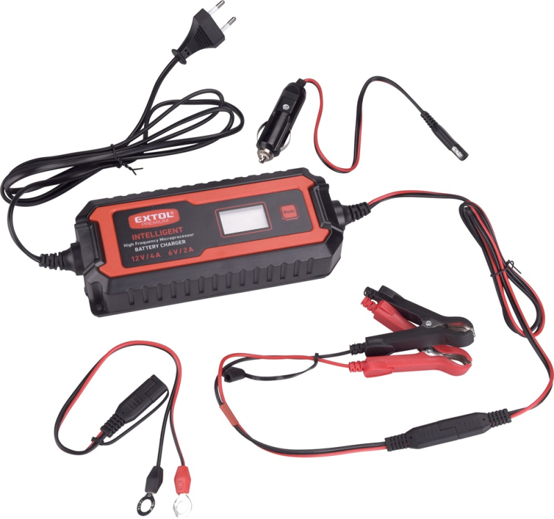 Extol Premium mikroprocesszoros autós akkutöltő 12V/6V (8897302)