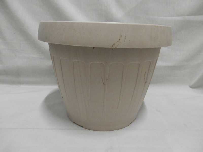 Hordó alakú drapp virágtartó , 32 cm (366/FA)