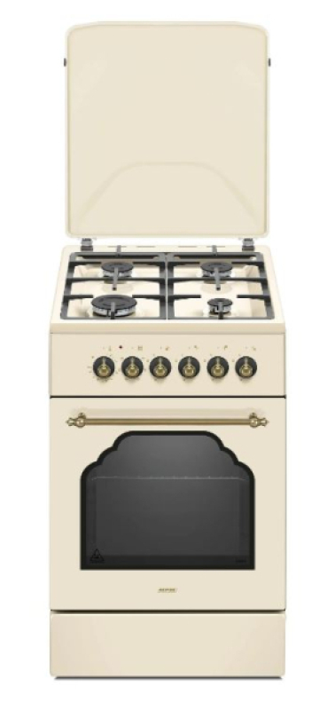 MPM kombinált tűzhely, retro bézs (MPM-56-KRM-14)