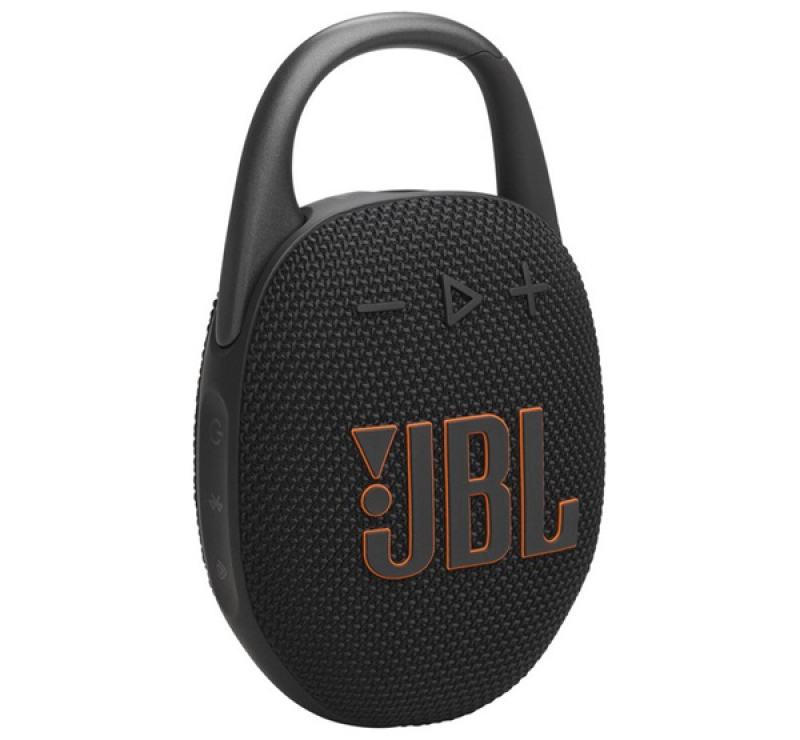 JBL CLIP5 bluetooth hordozható hangszóró (v5.3, 1400mAh belső akku, 7W, IP67 vízálló) FEKETEJBLCLIP5