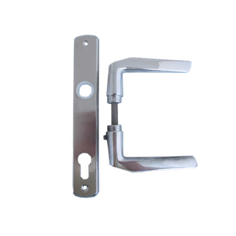 AL-LOY SB ajtókilincs 410 + ajtócím 90 mm cilinderlyukas polírozott (3986644)