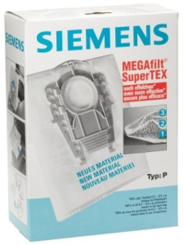Siemens Megafit SuperTex porzsák 5 db + 1 db szűrő porszívóhoz (VZ-52AFP2)