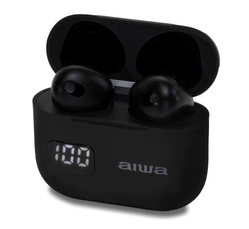 Aiwa EBTW-100BK Prémium vezeték nélküli fülhallgató, fekete (15133)