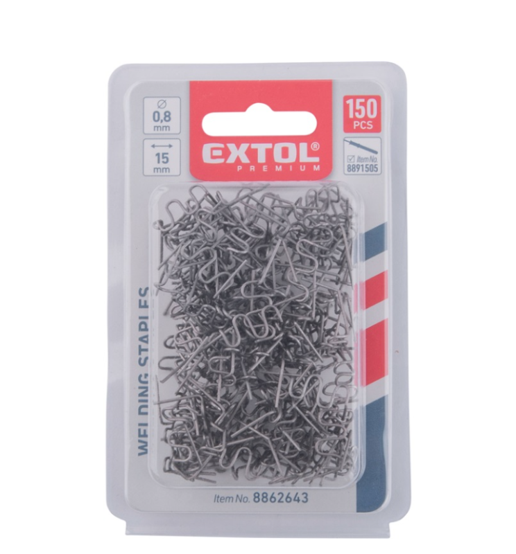 Extol Premium kapocs, nagy hullám, 15mmx30mm, 150 db (8862643)