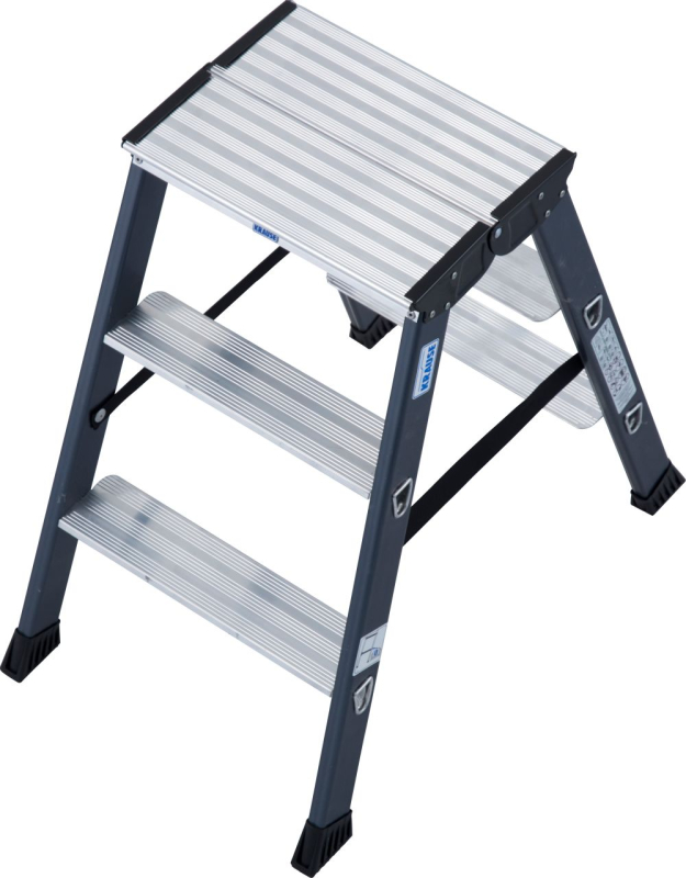 Krause Monto SePro D lépcsőfokos két oldalon járható létra, eloxált, 2x3 (125804)