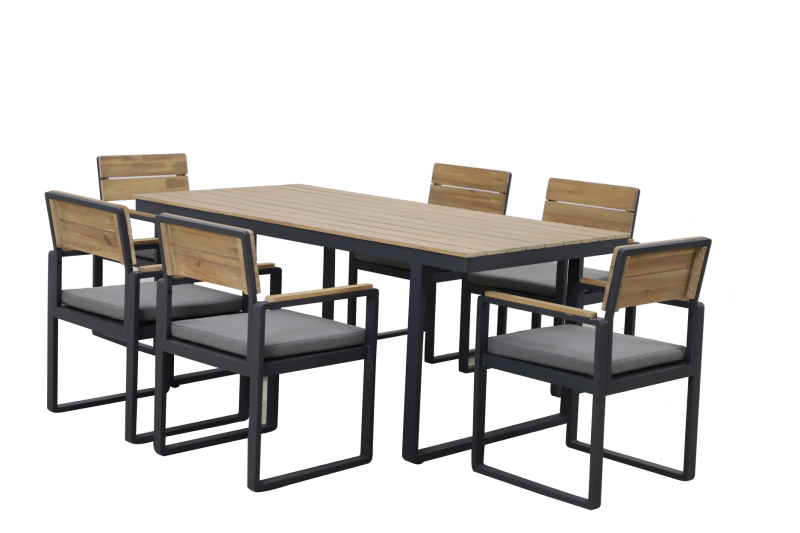 Alumínium Kültéri Étkező Garnitúra Phuket 7 részes  (HUC37896,HUC39520)