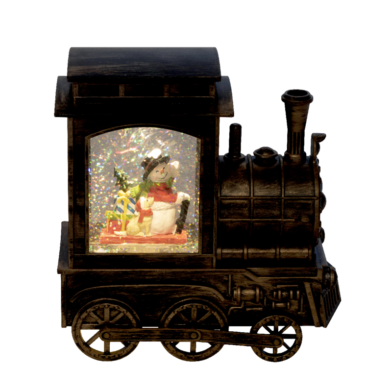 Home lámpás vízkeveréssel, csillámokkal, mozdony (LTN 14)