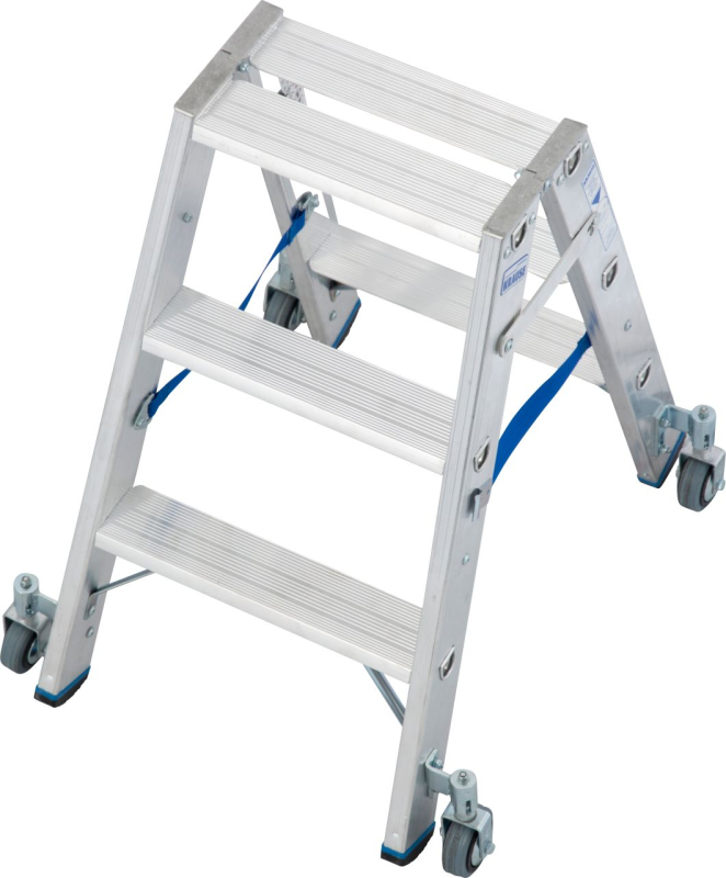 Krause Stabilo lépcsőfokos két oldalon járható gurítható létra 2x3 (124814)