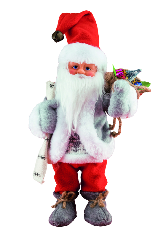 Home Mikulás táncoló, zenélő, piros nadrágban (KDD 32)