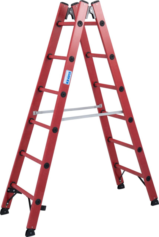 Krause Stabilo műanyag létrafokos két oldalon járható létra, 2x6 (819727)