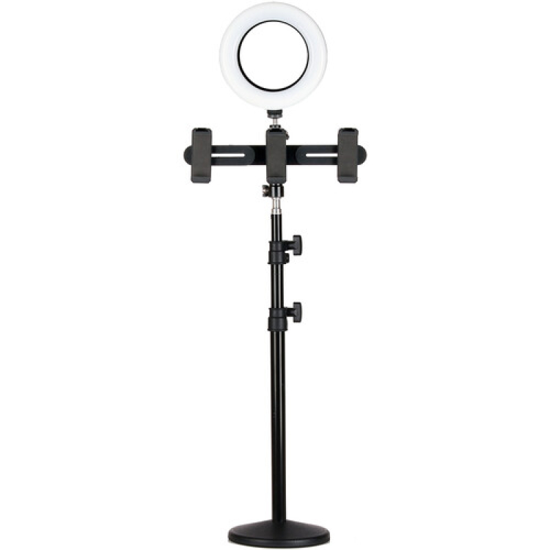 Sunpak Essential Vlogging Szett, monopod, telefonadapter,  stúdió körlámpa, fekete (SP-VGE-LED72-6)