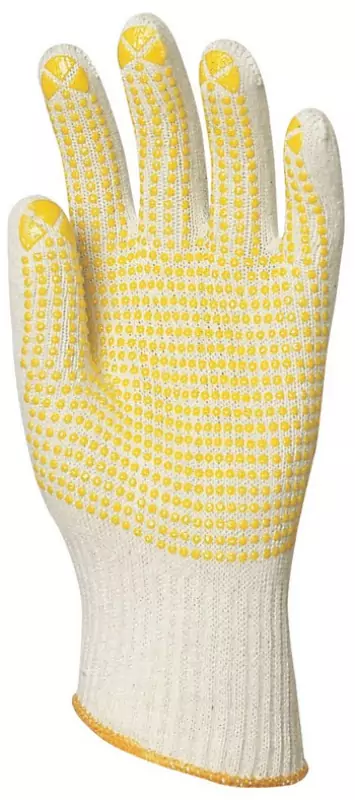 EP Kötött duplaszálas pamutkesztyű, sárga pettyes tenyérrel_7 (4360)