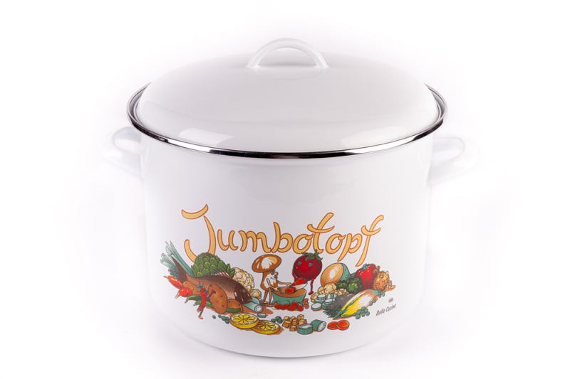 Bonyhádi Jumbo zománcozott fazék + fedő 28 cm