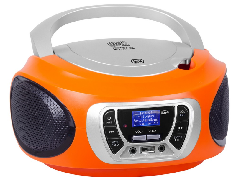 Trevi CMP 510 DAB hordozható boombox CD-lejátszó, narancssárga (15230)