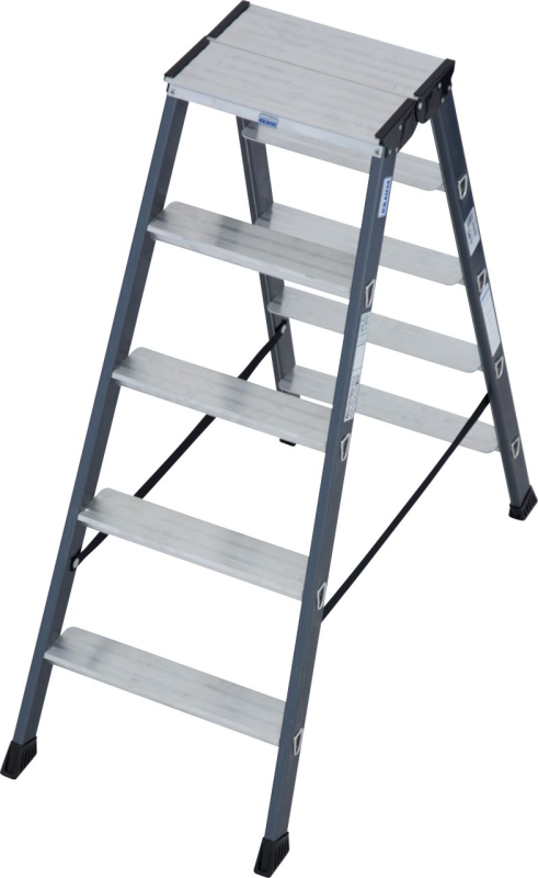 Krause Monto SePro D lépcsőfokos két oldalon járható létra, eloxált, 2x5 (125828)