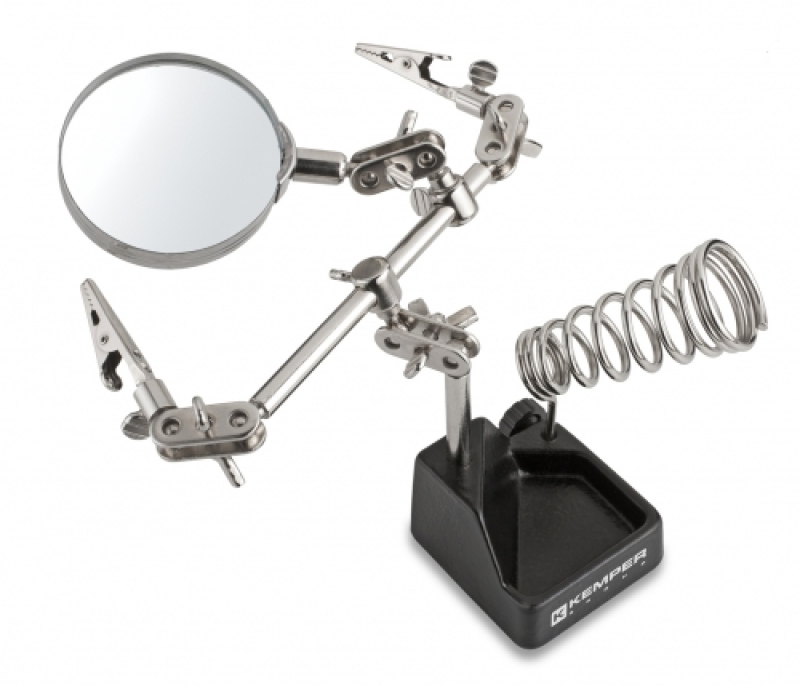 Kemper harmadik kéz nagyítóval, forrasztópáka tartóval (K-170011)