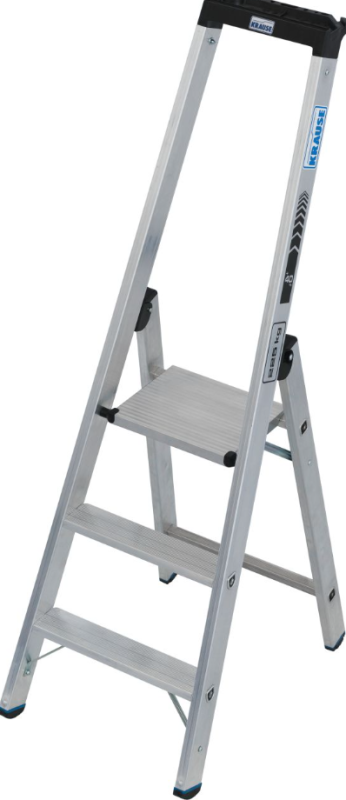 Krause Stabilo 3 lépcsőfokos állólétra, magas kapaszkodóval, 225 kg terhelhetőség (135018)