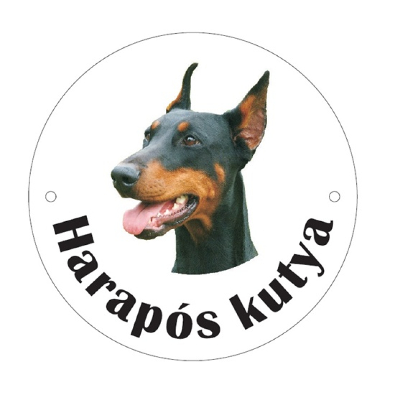 Kutyatábla műanyag dobermann (3425122)