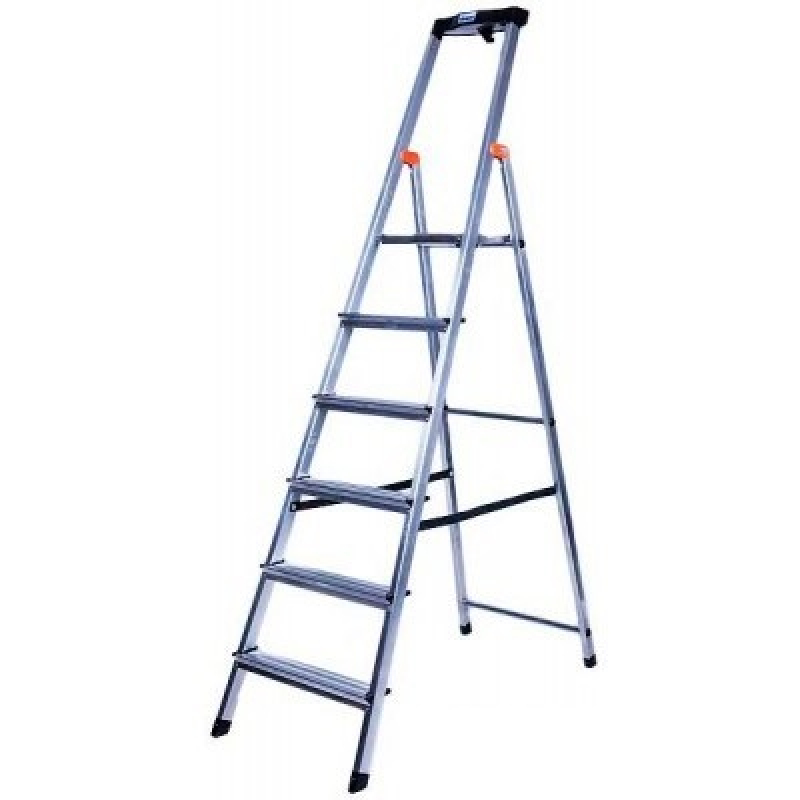 Krause Monto Safety állólétra 6 lépcsőfokos  (126344)